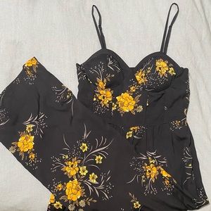 Yellow rose jumpsuit, large